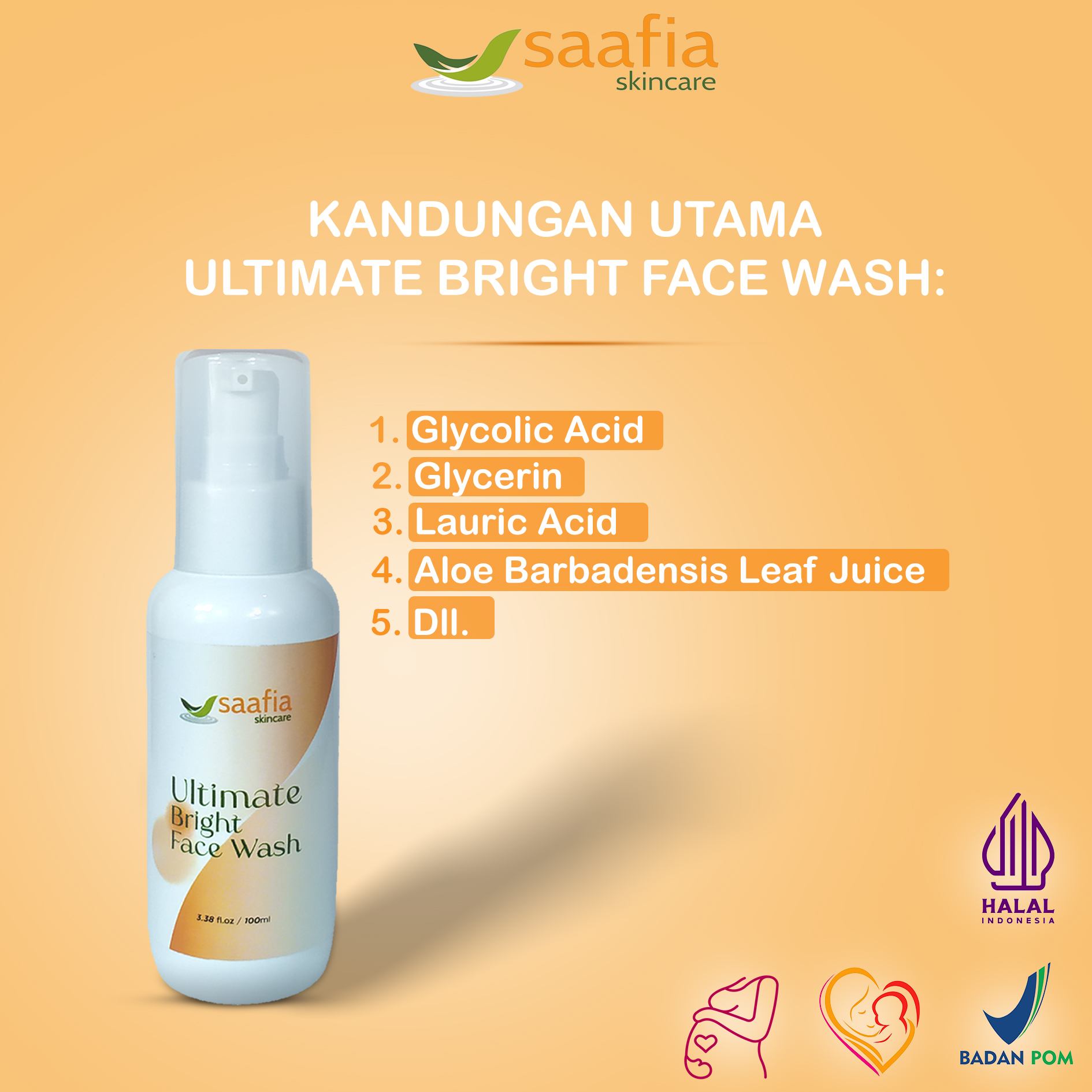 Kandungan Ultimate Bright Face Wash